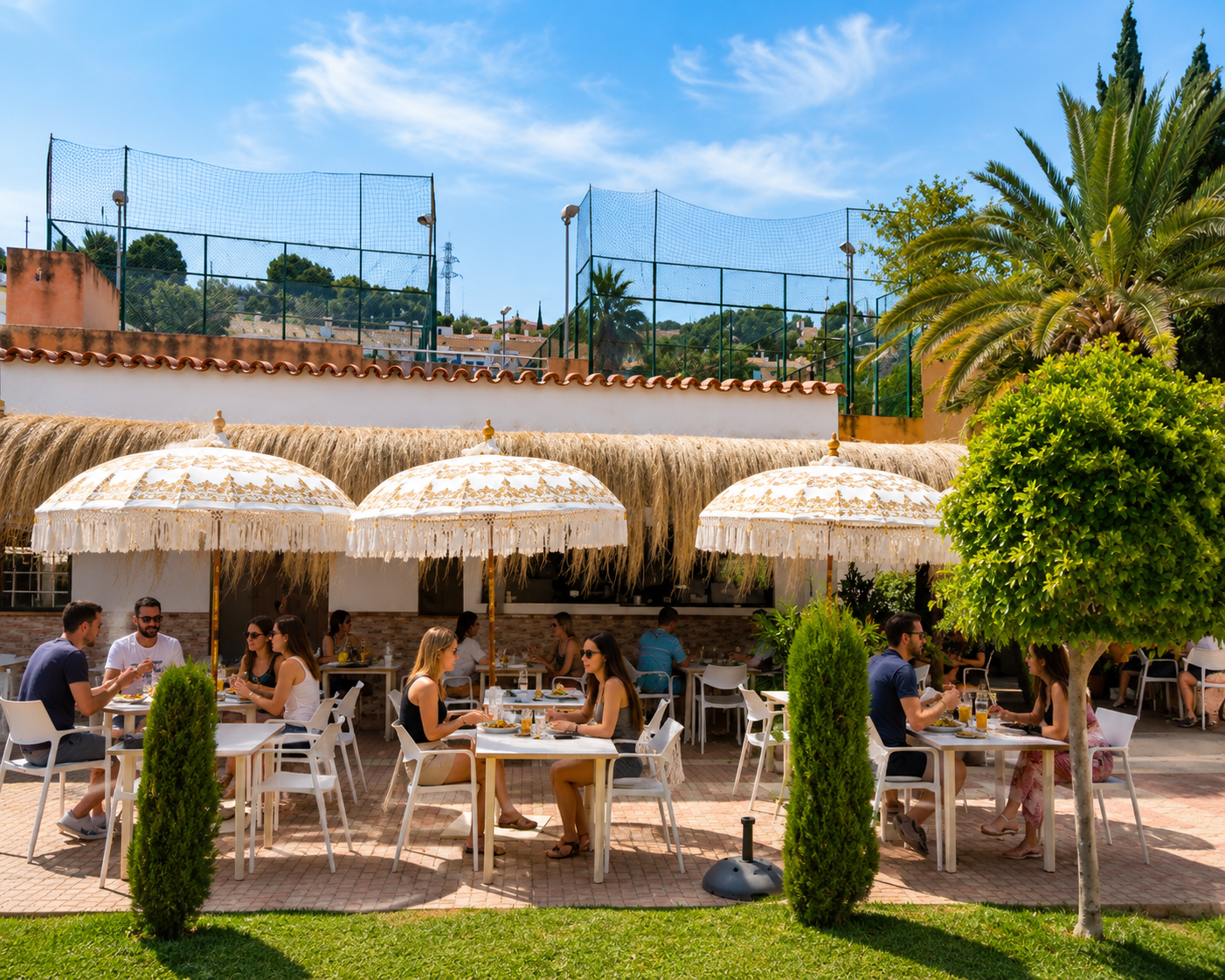 terraza piscina las palomas